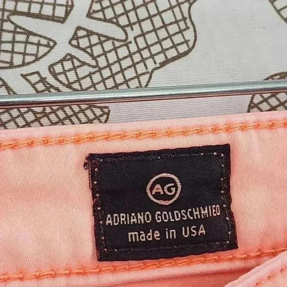 Ag Adriano Goldschmied The Stile Cigarette Low Rise Skinny Jeans Orange Women's - Picture 7 of 10